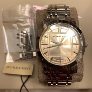 Burberry women’s watch, silver.